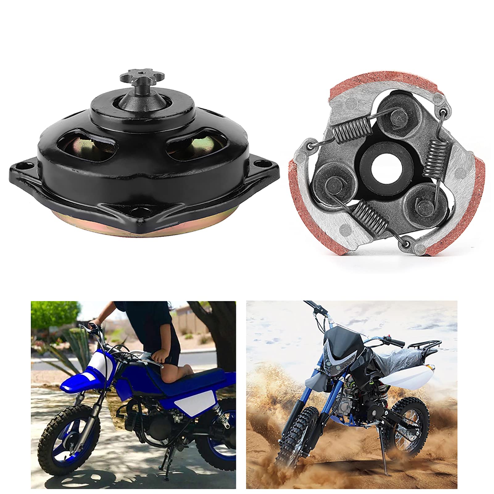 Embrayages et Pièces Kit de Boîte de Vitesses à Tambour D'embrayage à 6 Dents adapté pour 47 49cc Mini Moto Quad Pocket Bike