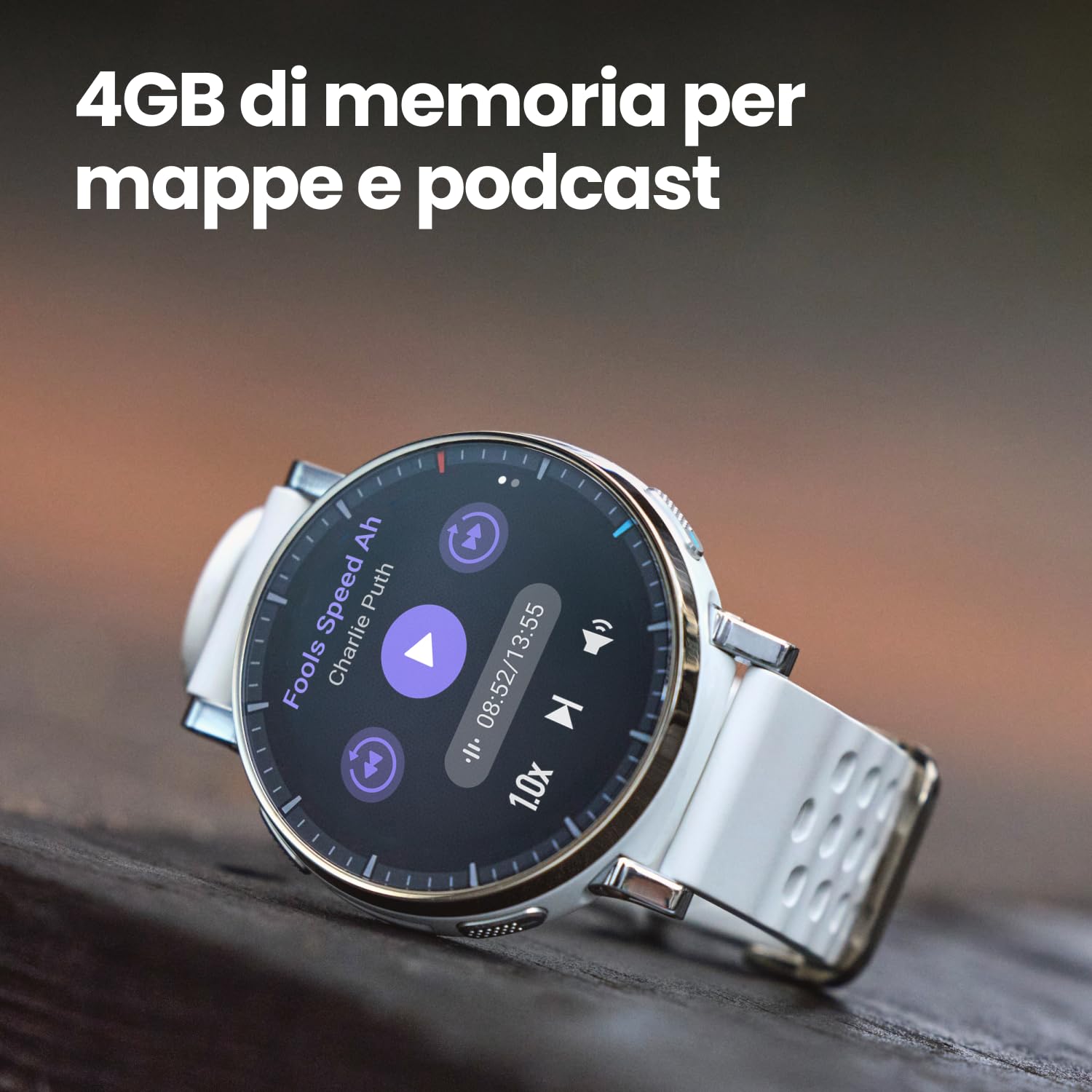Amazfit Active 3 Premium 45mm Smartwatch GPS Running, AMOLED 1,32” Vetro Zaffiro, Batteria 12gg, 4GB, NFC, Mappe Offline, 170+ sport, 5 ATM, Cardiofrequenzimetro e Fitness Tracker per Android e iPhone