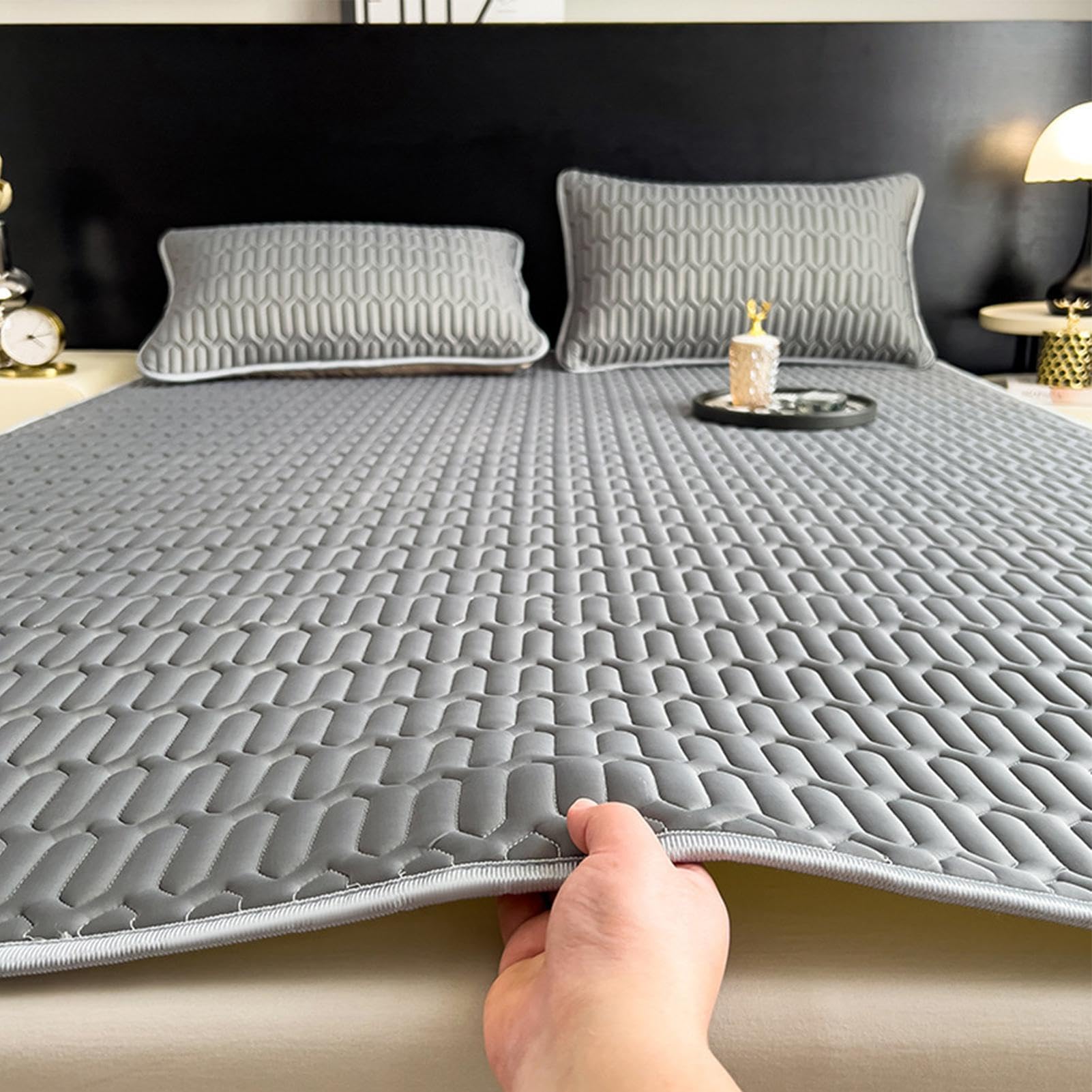 Materassino estivo rinfrescante | Cool Sensation - Tappetino per dormire in seta, 180 x 200 cm, stile semplice, estivo, per studenti scolastici, camera da letto dei bambini, camera da letto