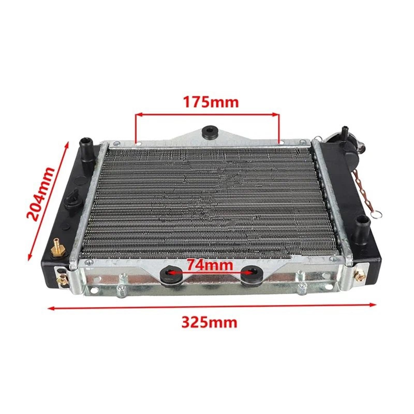 Pour 150cc 250cc PIT Quad Bike Motocross refroidi à l'eau refroidisseur radiateur Thermostat refroidissement Radiateur en pour,Radiateur moteur(75 degrees)