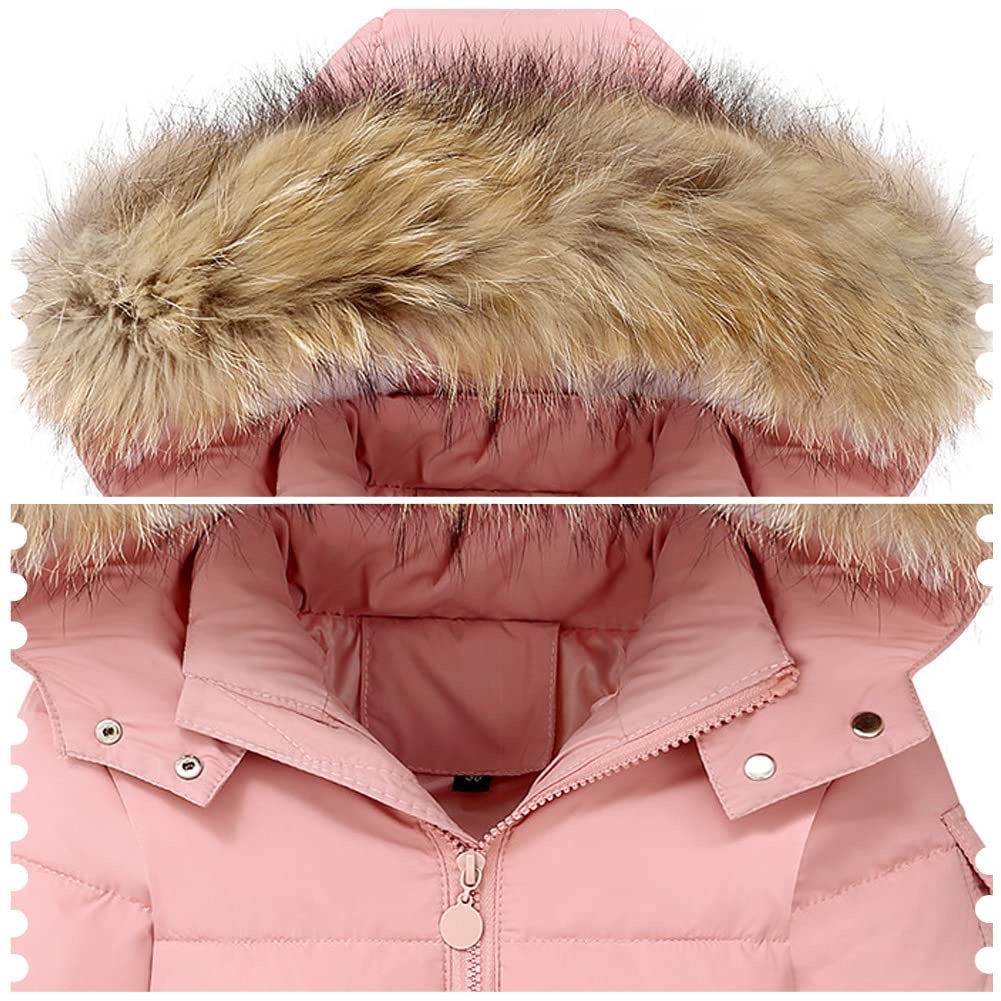 Fille Garçon Combinaison de Ski Doudoune Ensemble de Neige Veste duvet à Capuche Pantalon de Ski Chaud Vêtement d'hiver Enfant