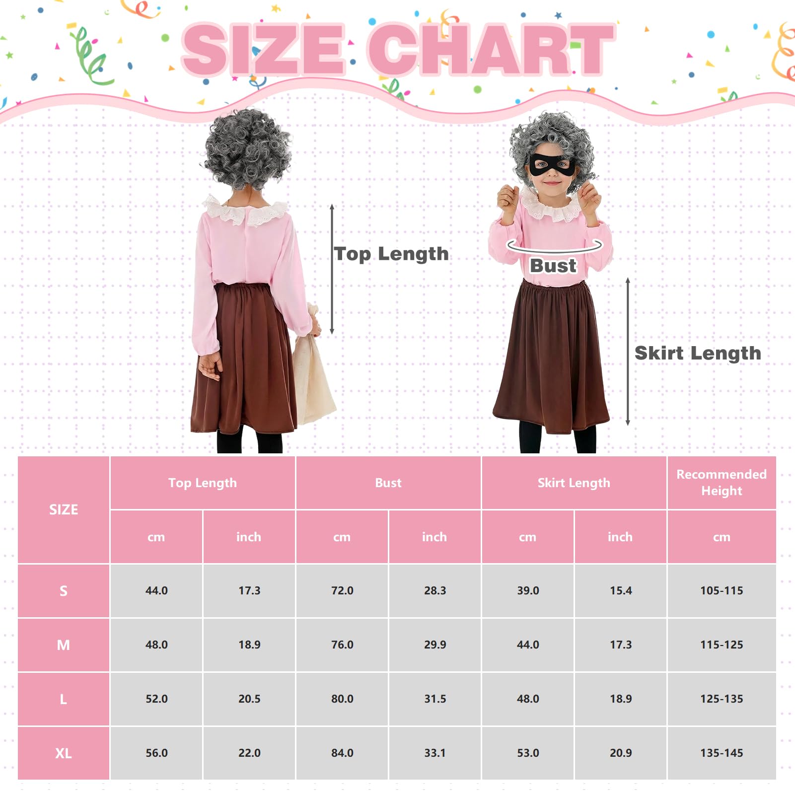 Maryparty Burglar Granny Costume Book Week Fancy Dress Mardi Gras Costumes Gangster Granny Costume for World Book Day Carnival Cosplay (S) - Image 2