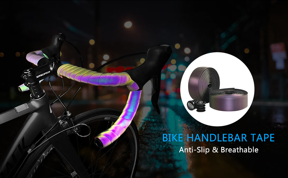 Bumlon Fahrrad Lenkerband, Griffband Rennrad,2 Rollen Reflektierend Lenker Tape for Cycling Fahrrad Mountainbike Rennrad Sport & Freizeit