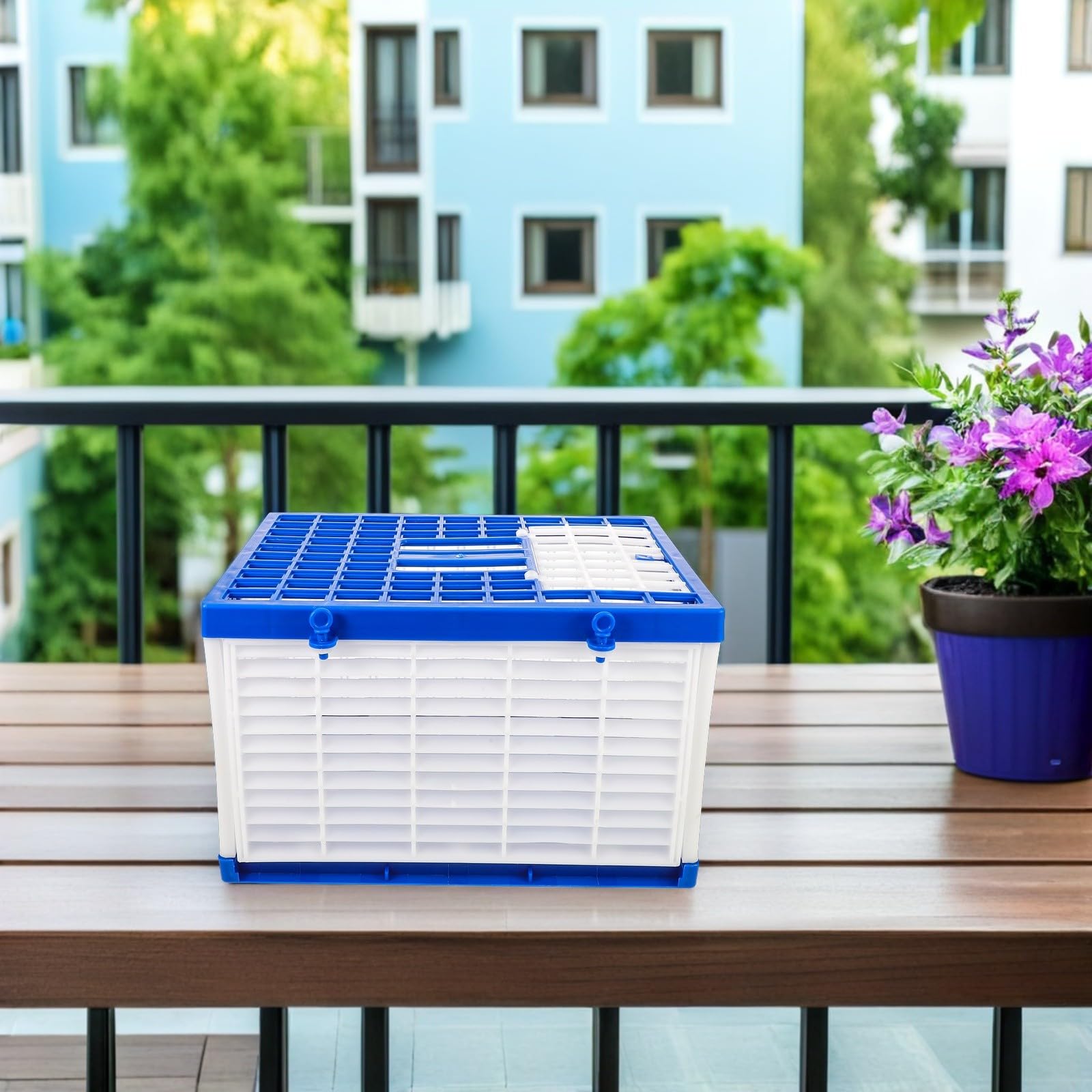 Jaula Plegable de Plástico para Palomas Mensajeras 40X29X25 CM Cesta de Transporte Ventilada para Entrenamiento y Competición Maletín Portátil para Uso Doméstico y Viajes