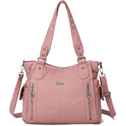 Purses and Handbags for Women Large Hobo Shoulder Bags Soft PU Leather Multi-Pocket Tote Bag