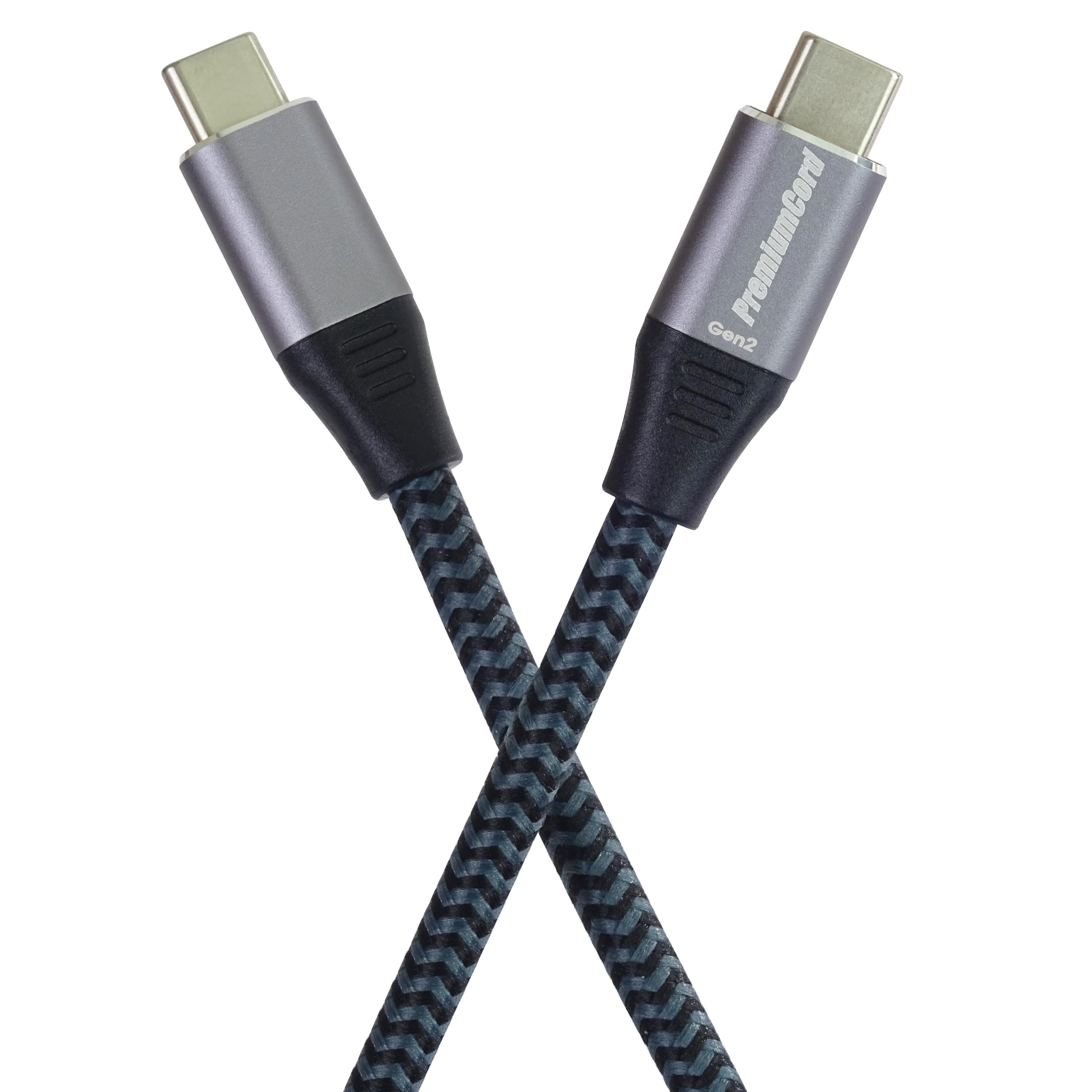 PremiumCord Kabel Połączeniowy USB-C 3.2 Gen 2x2, Kabel do Transmisji Danych SuperSpeed ​​Do 20Gbit/s, Ładowanie do 5A, Moc 100W, Obsługuje PD 3.0 / QC 4.0, USB Wtyk Typu C, Kolor Czarny, Długość 1,5m