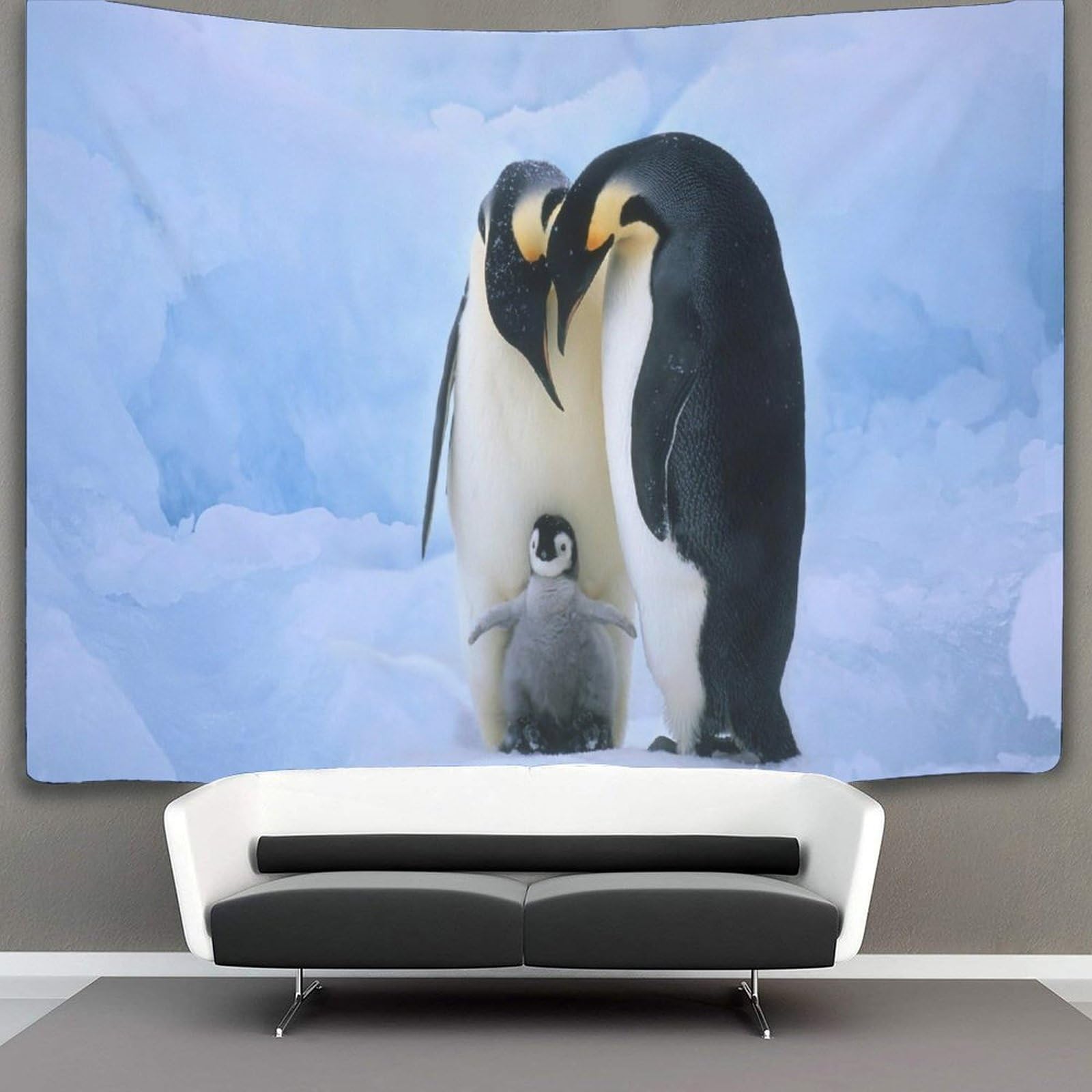 kaiyun Penguin Tapestry Wall Hanging,Birds Animals for Bedroom Decor Birthday Party Celebration Or Garden Backdrop 130cmx150cm