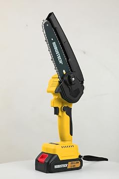 Robustech CS-200 20V K m rs z Ak l  Zincirli Testere   15cm K lavuz, Brushless Motorlu, Otomatik Zincir Ya lamal , Hafif ve Kablosuz A a  Kesme, Budama ve Dal Kesme Makinesi