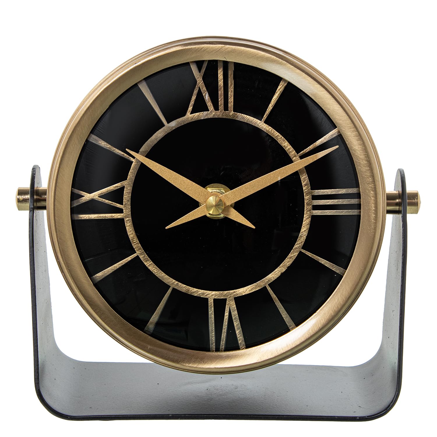 Horloge de table élégante noire et dorée idée cadeau crémaillère chic