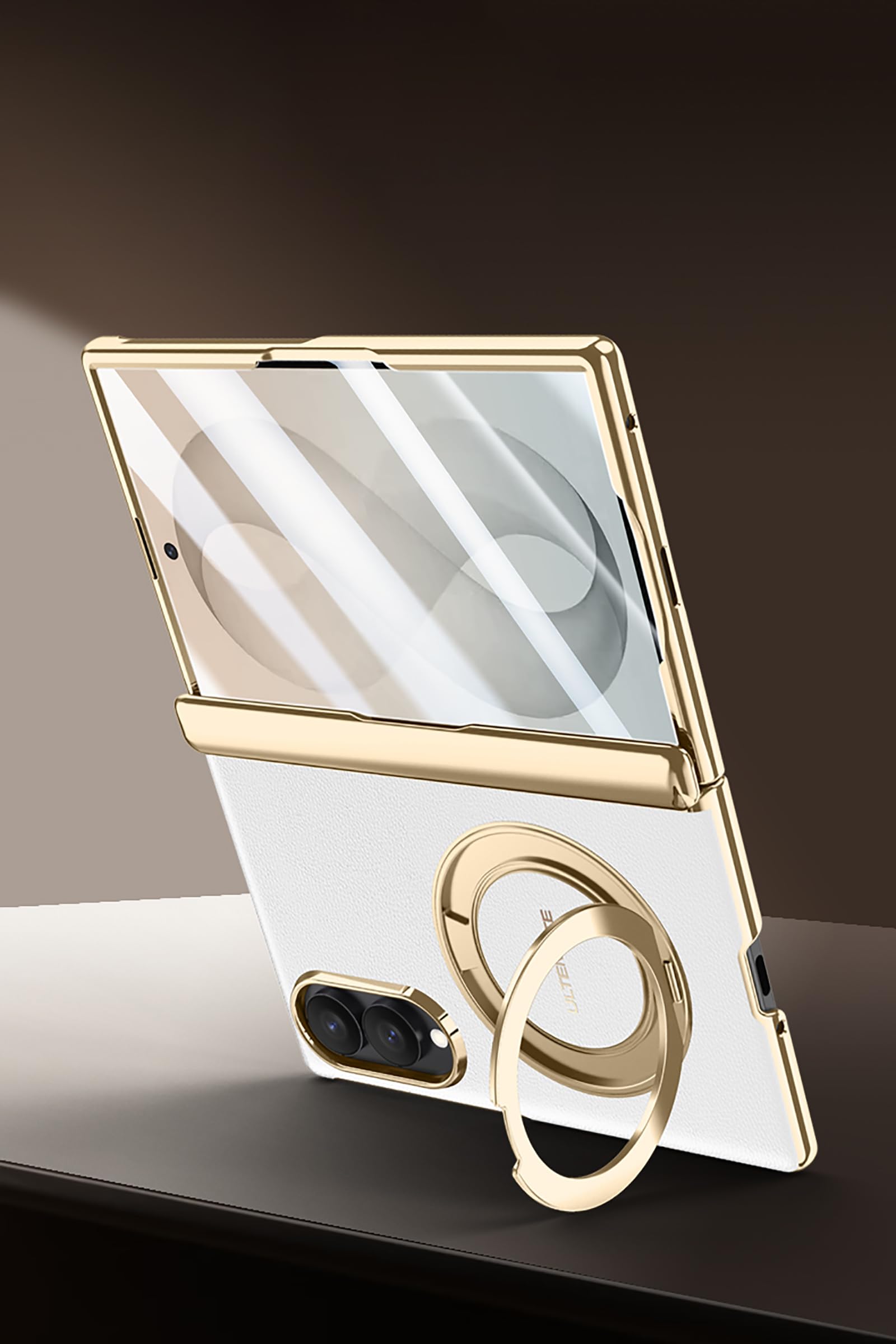 Custodia in Pelle Samsung Galaxy Z Fold8,Viola 1 | Cover Posteriore in Pelle Liscia Resistente ai Graffi con Funzione Supporto compatibile con Samsung Galaxy Z Fold8 2026.