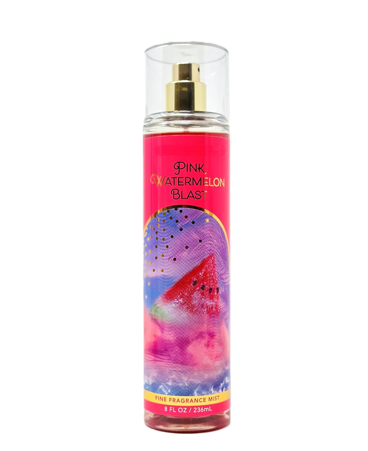 Pink Watermelon Blast Fine Fragrance Mist Bath and Body 8 fl oz / 236 mL Fragrance notes: juicy pink watermelon, sugared strawberry blossoms and lime zest