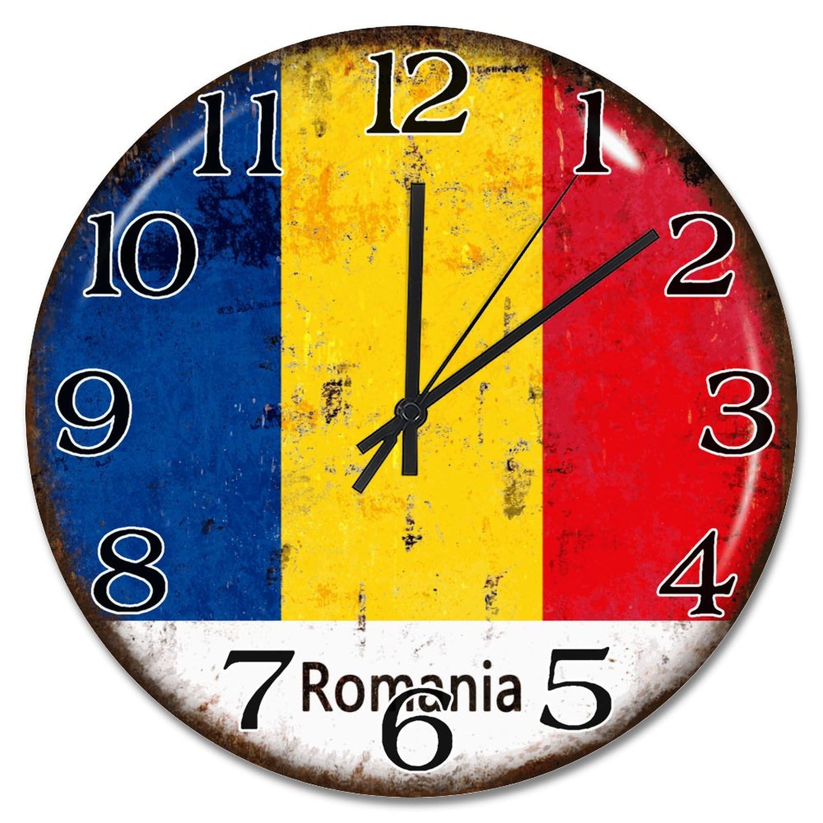 Horloge murale bois Roumanie silencieuse pour stopper le tic-tac
