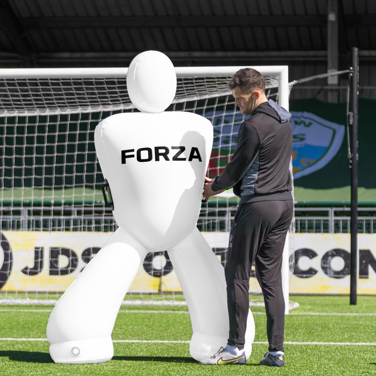 FORZA Lacrosse Giant GK Mannequin | Inflatable Goalkeeper Dummy with Adjustable Height and Weatherproof PVC Construction - Optional Carry Bag and Pump