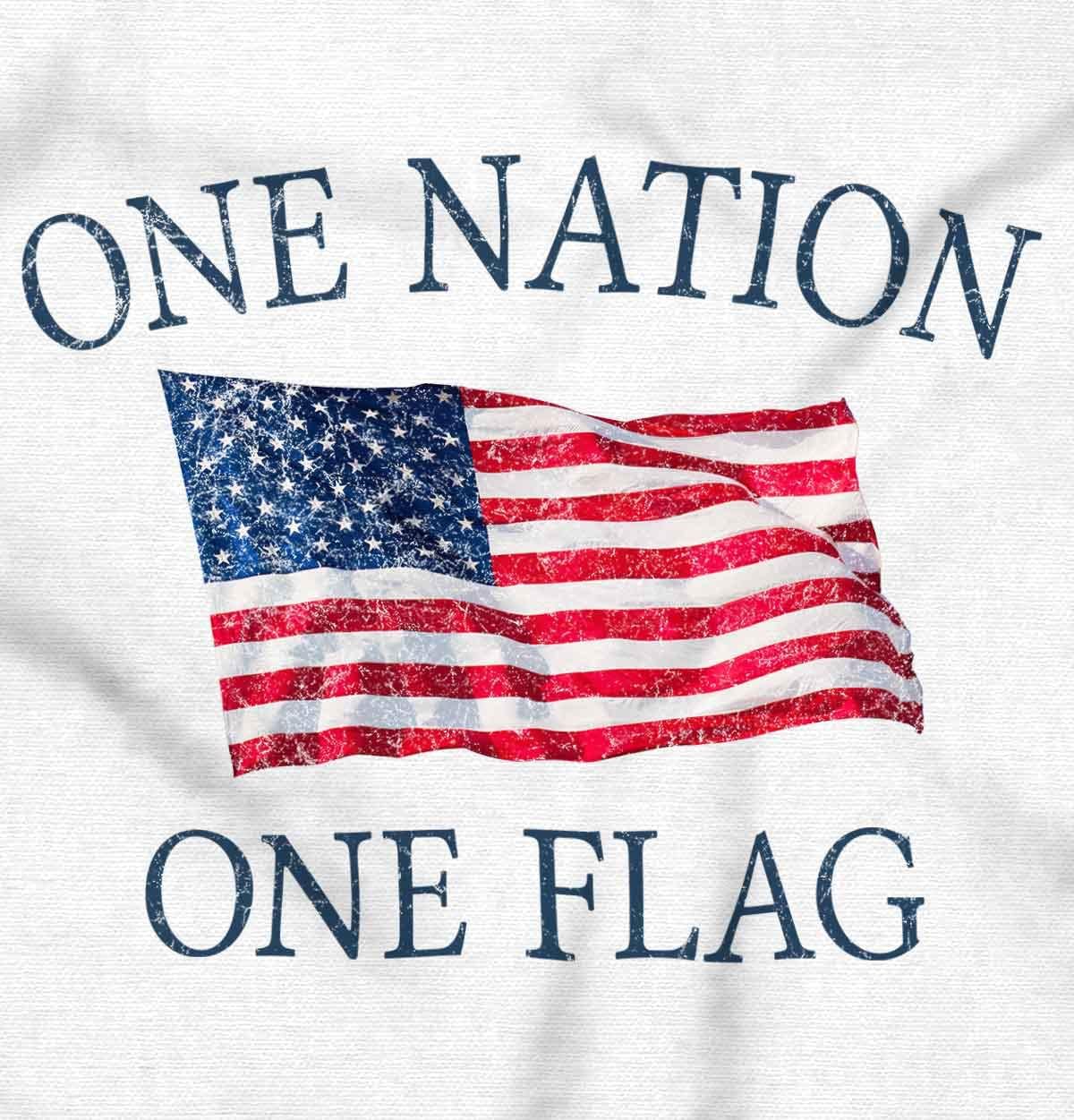 Classic Teaze One Nation Distressed Flag USA Pride Sweatshirt for Men or Women