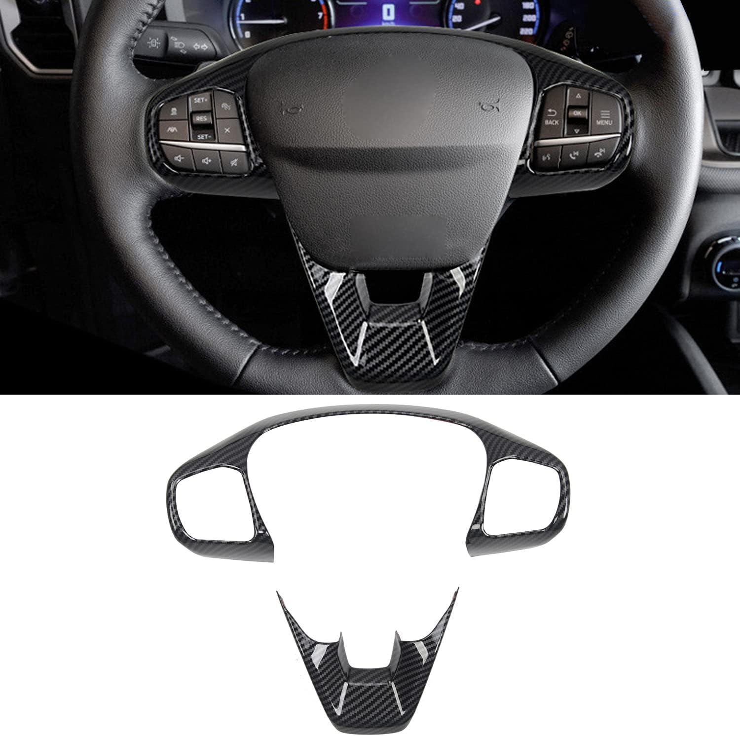 for Ford Bronco Sport CX430 2021-2025 15pcs Carbon Fiber Black Interior Whole Kit Cover Trims Car Accessories