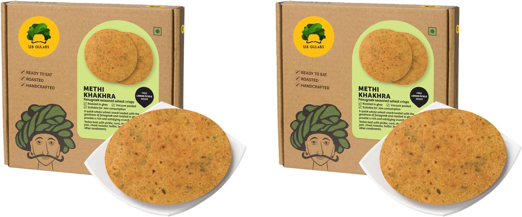 Gulabs Methi Khakhra Snack, 2 X 200 g