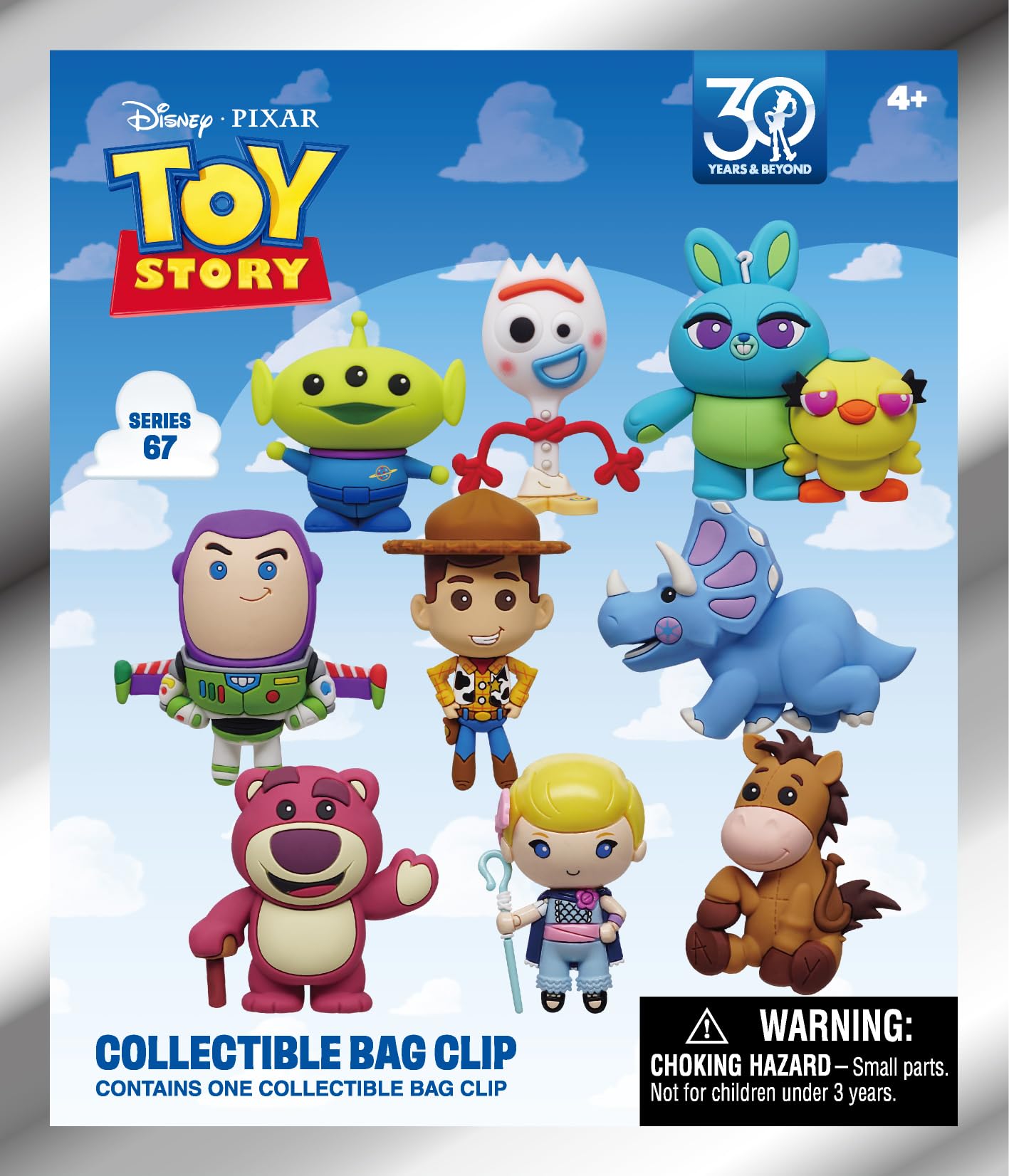 Disney Toy Story 30th Anniversary 3D Foam Bag Clip - 1 Blind Bag