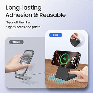 PUY for MagSafe Charger Stand,20W Fast Magnetic Wireless Charging Station with 25W PD AdapterStickable Desk Wireless Charger for iPhone 17/16/15/14/13/12 Pro/Pro Max Series
