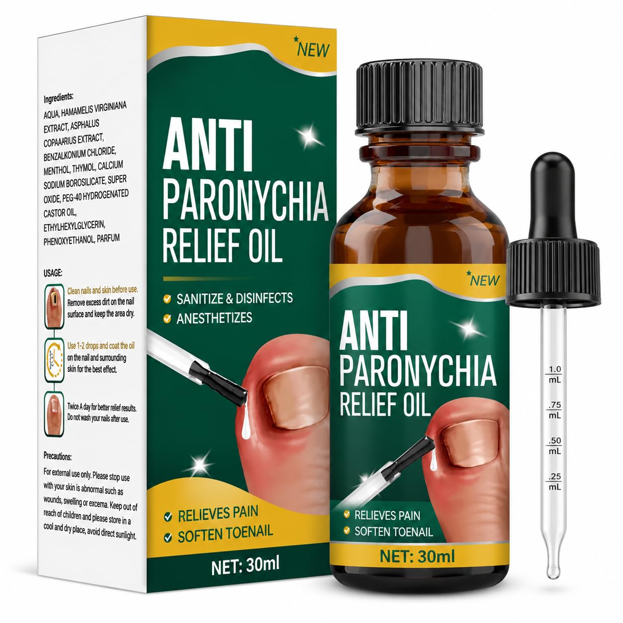 Anti Paronychia Relief Oil, 10ml, Natural Nail Treatment for Pain Relief and Disinfection (Pack of 2)-picture-13