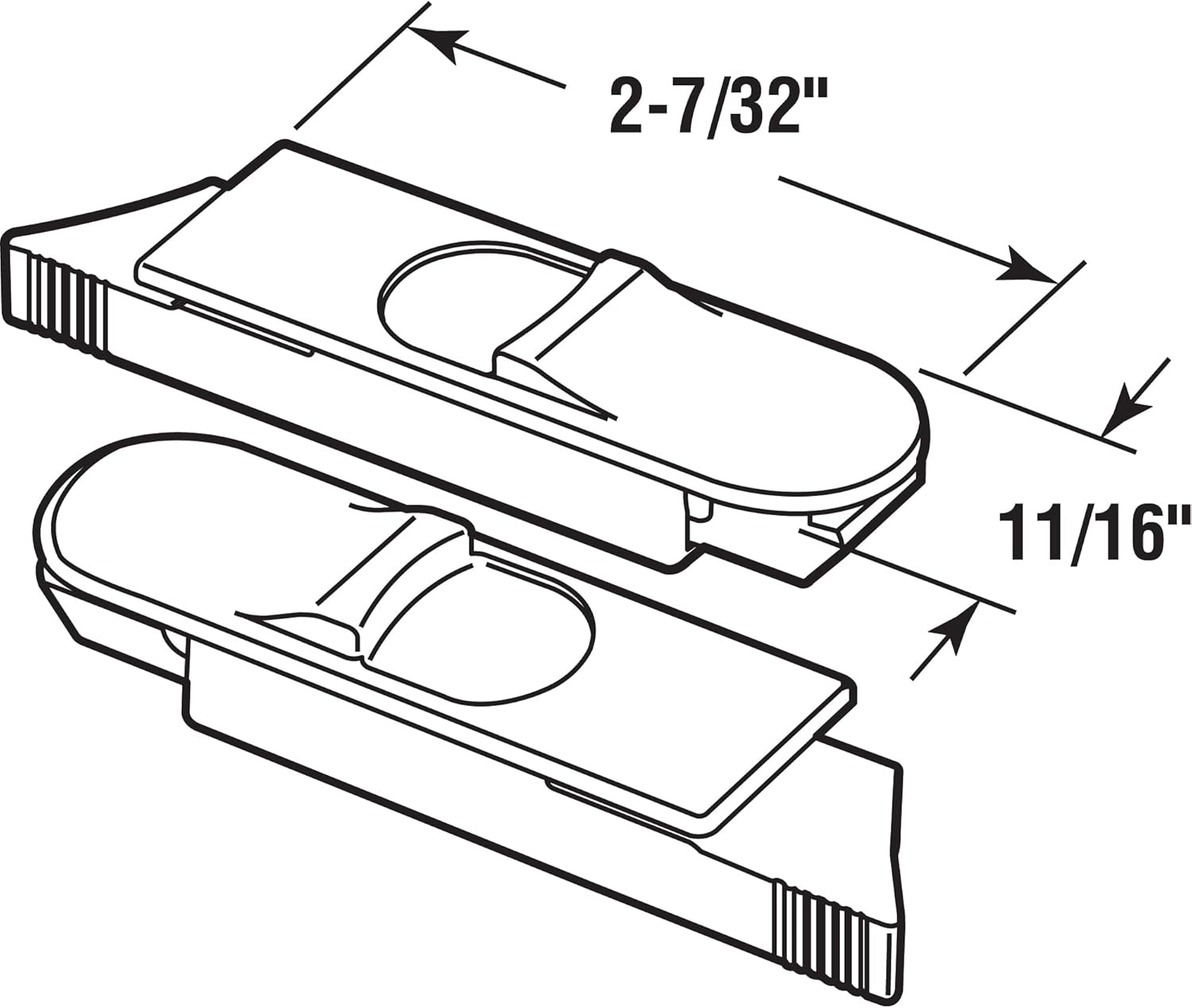 Prime-Line F 2925 Window Tilt Latch, Injected Molded Plastic, Fits Champion Windows, Beige Color, Left and Right Hand Latches, Fasteners Not Required (1 Pair)