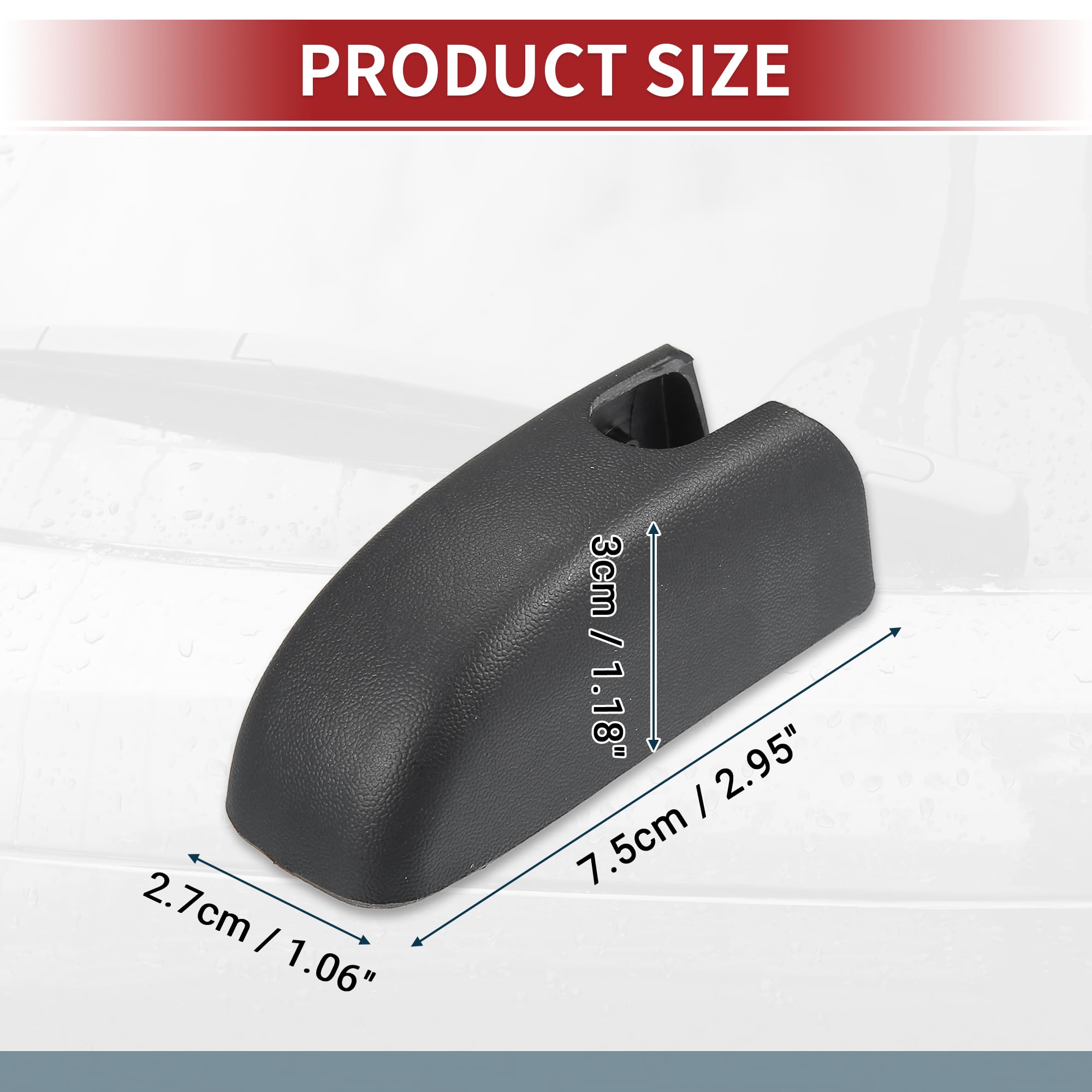 ACROPIX Rear Wiper Arm Nut Cap For Toyota Highlander, RAV4, Sienna, Venza & More (Fits OE# 85292-42020) - Black ABS Plastic - View #11