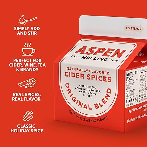 Miniatura 4 de Aspen Mulling Mezcla original de especias de sidra. Canela, nuez moscada y clavo. Mezcla de especias navideñas para sidra especiada, vino tinto