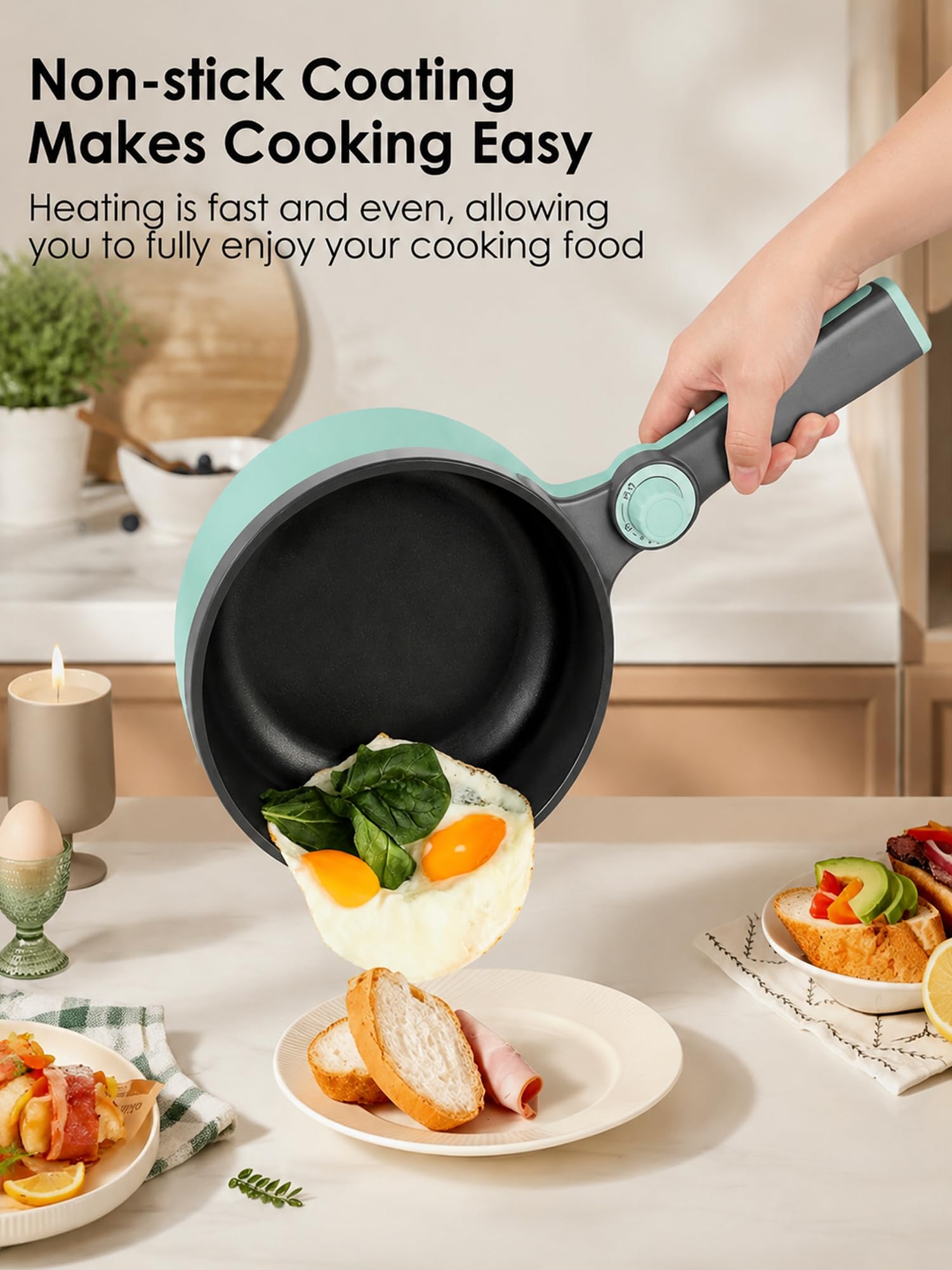 Audecook Elektrische Hot Pot Tragbarer Kochtopf Mini Elektrisch Hotpot