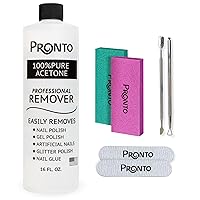 Vista 9 de Pronto Removedor de esmalte de uñas 100% acetona, removedor de esmalte de gel para uñas, removedor de esmalte de uñas de acetona para uñas