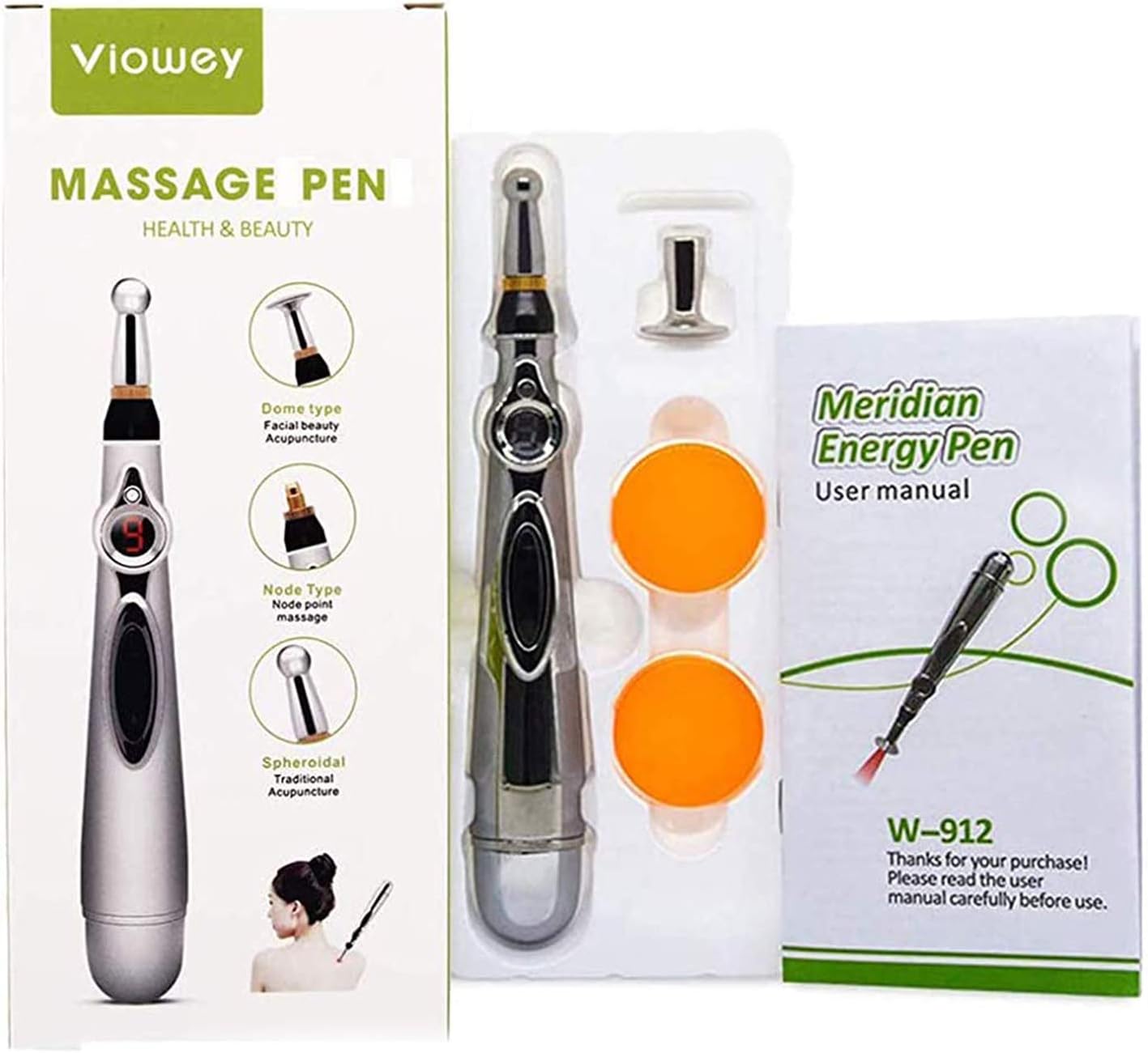 Electronic Acupuncture Pen, 3-in-1 Meridian Energy Pen for Pain Relief, Pain Relief Therapy, Electric Meridians Acupuncture Machine