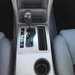 auovo 5pcs Center Console Mats for Toyota Tacoma Accessories 2005-2015 Storage Liner Mat Car Cup Holder Insert Pads Tacoma 2015 2014(Gray)