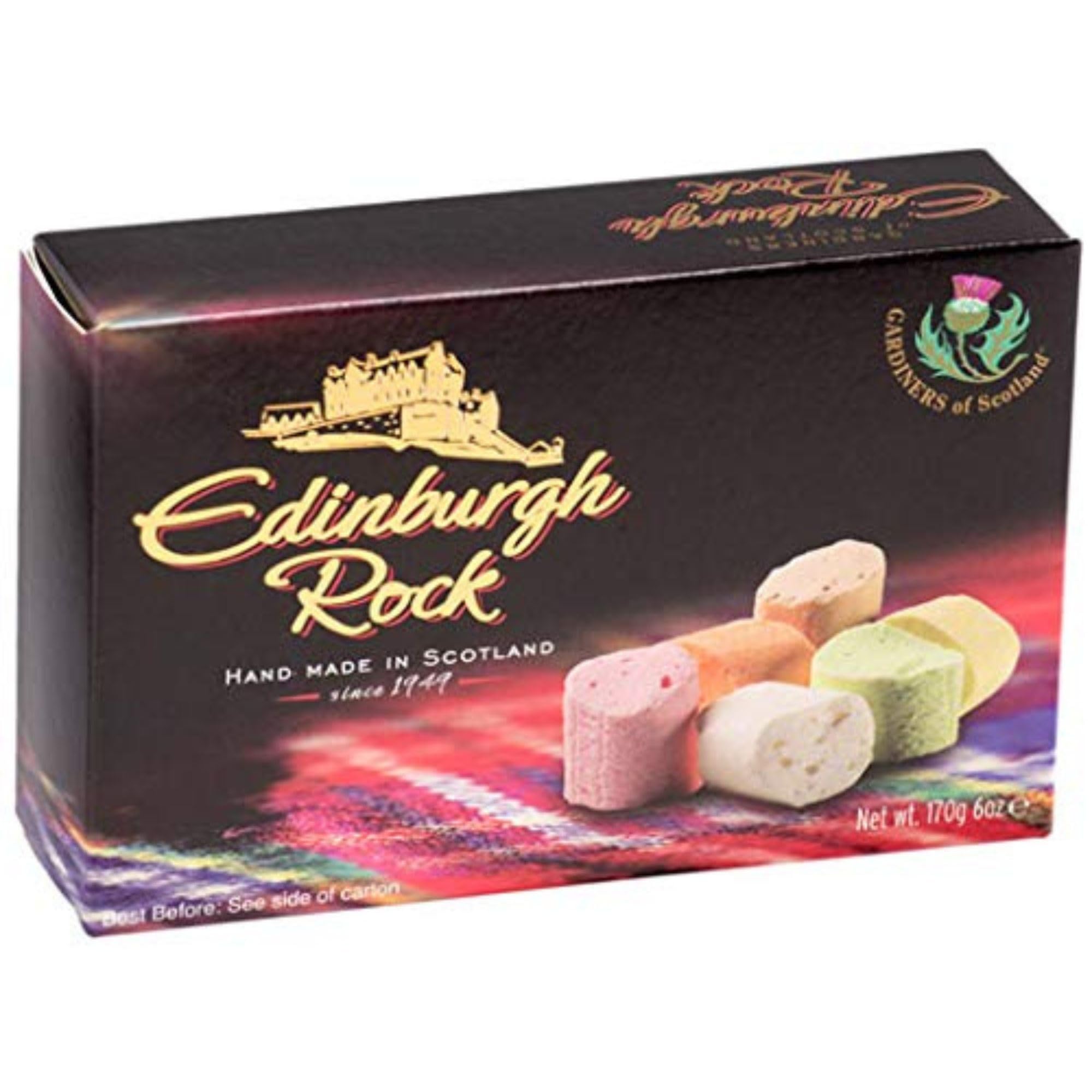 Handmade Edinburgh Rock Candy, 150g Carton