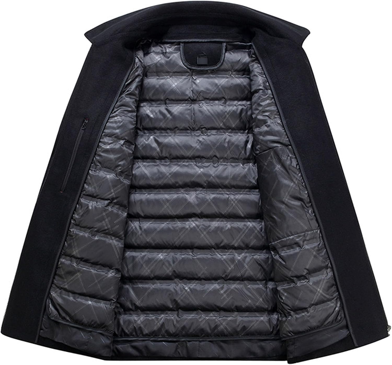 Maiyifu-GJ Men's Winter Regular fit Wool Blend Overcoat Classic Stylish Business Coat Fall Winter Warm Windbreaker Jacket