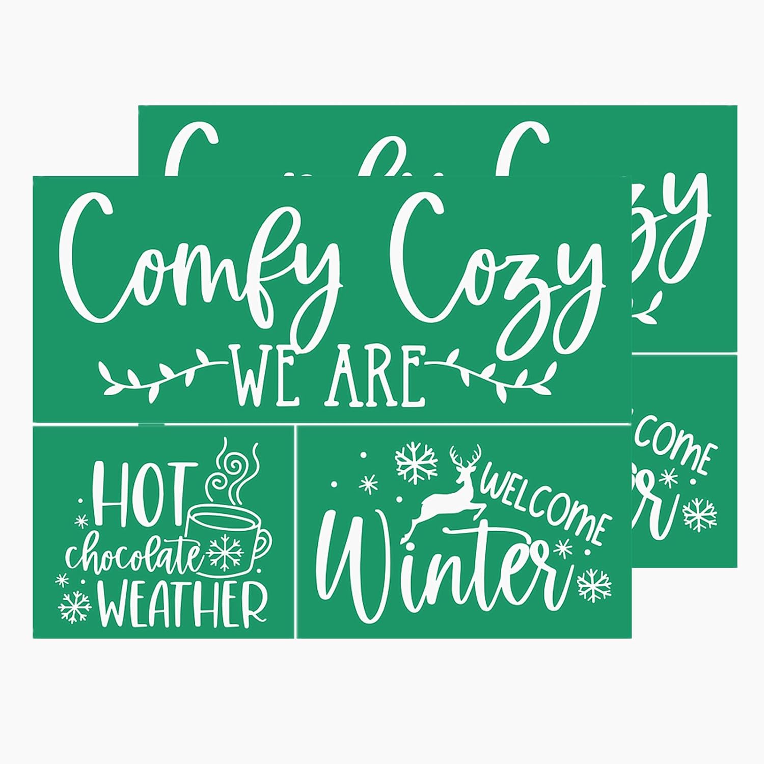 JAJADO Silk Screen Stencils Halloween Chalk Paste Paint Set 20 Pcs, Silk Screen Transfers Chalk Paint for Crafts on Christmas Shirts Stencils Party Living Room Kitchen Office Bar Decorations