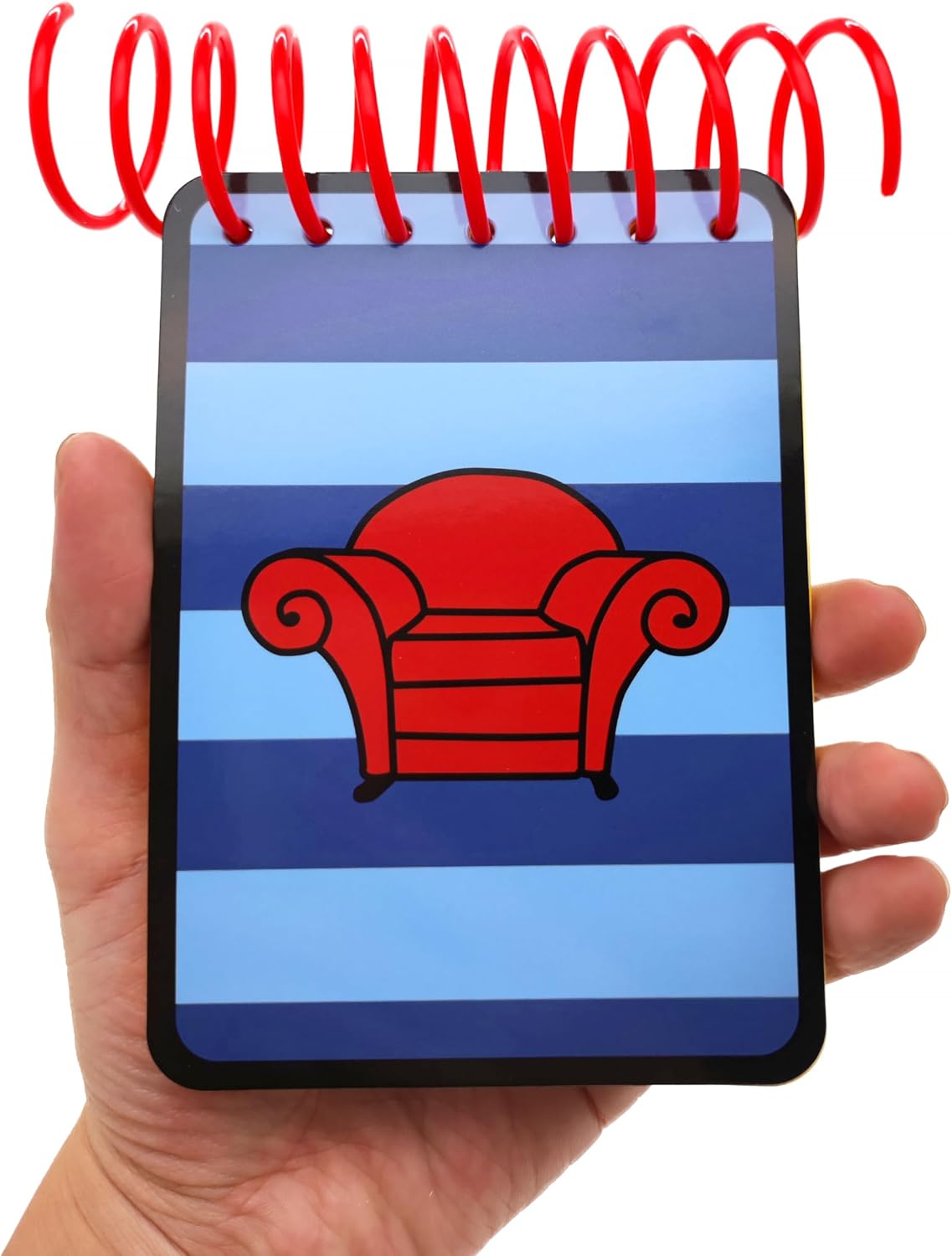 ASVP Shop Handy Dandy Josh Notebooks - Pack of 6 Notebooks With 6 Black Blue Striped Crayons - Image 4