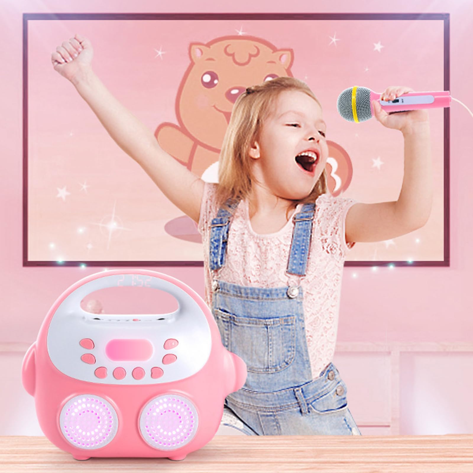 Jemora PN-22 przenośna maszyna do karaoke dla dorosłych i dzieci z mikrofonem