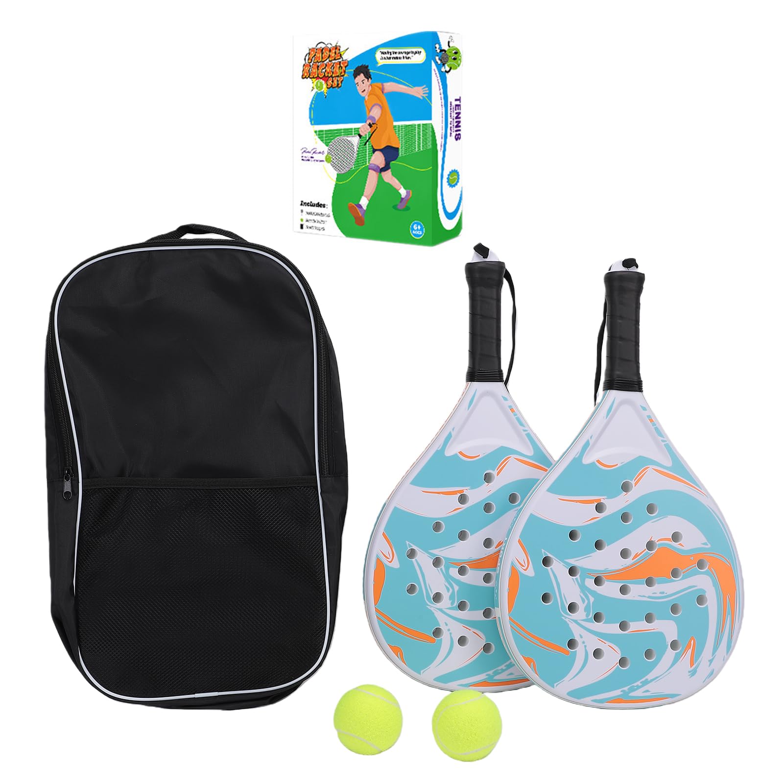 Demeras Racchetta da Paddle Tennis con Presa Ottimizzata e Design Confortevole per il Gioco Casual All'aperto 2 unità