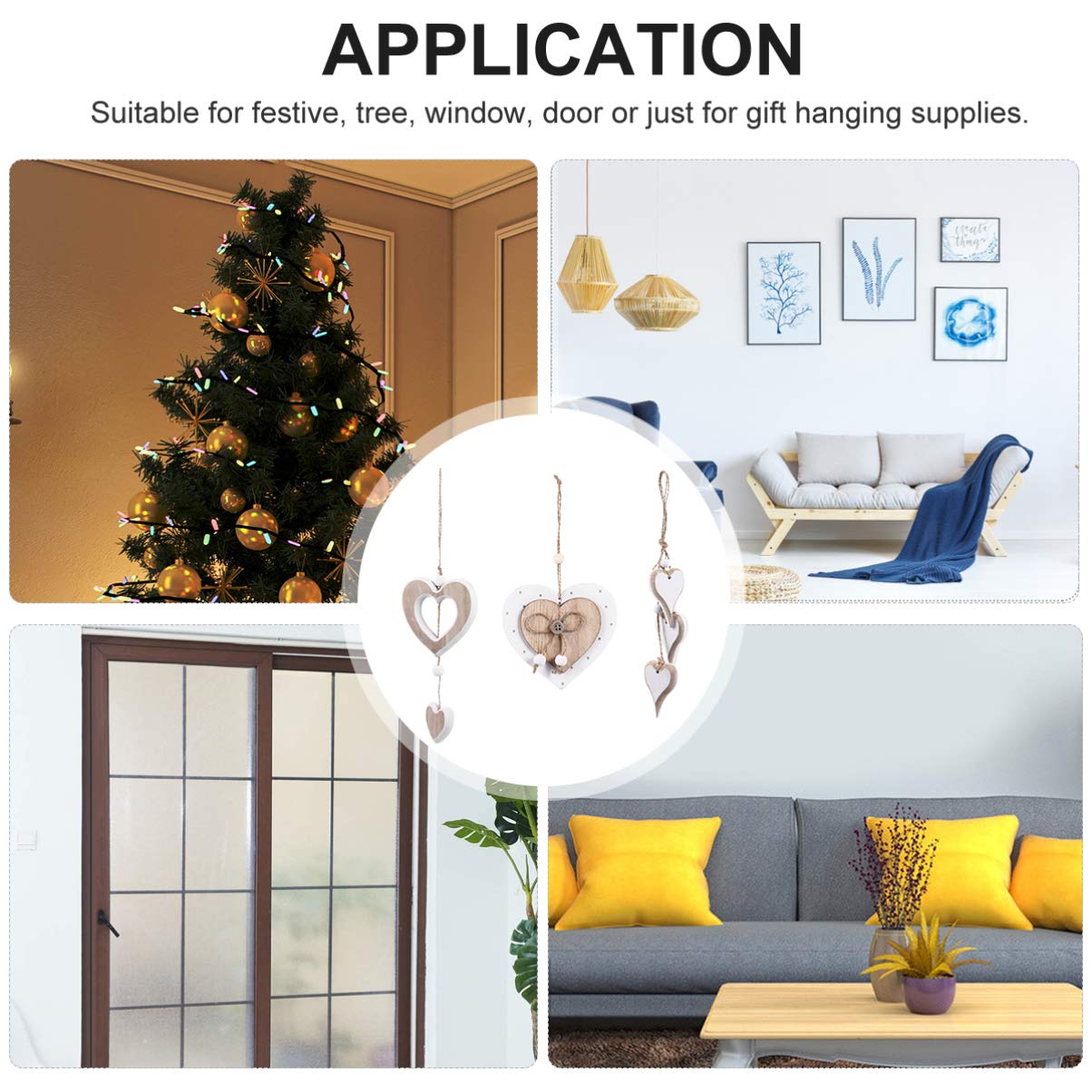 SEWACC 9stücke Holz Herzform Für Bastelprojekte Kreative Holzstücke Für Hochzeitsdeko Und Home Decor Für Karten Veranstaltungen Und Kinderhandwerk