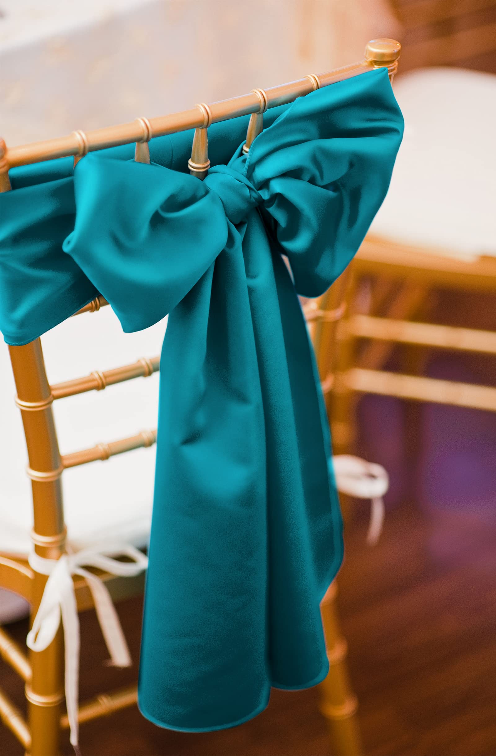 Satin-Stuhlschärpen für Hochzeitsempfang, universelle Dekoration, Stuhlbezug, Rückenbindung, waschbar, wiederverwendbar, Stuhlbänder für Hochzeiten, Veranstaltungen, Bankette, 72 Stück (17,8 x 274,3