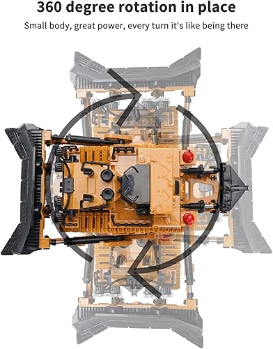 Miniatura 8 de Goolsky Excavadora RC 120 2.4GHz 11CH RC Construcción Camión Ingeniería Vehículos Juguetes Educativos para Niños con Música Ligera 2 Batería