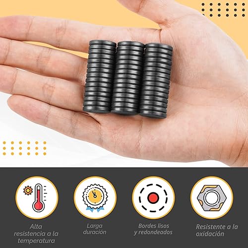 Miniatura 3 de FINDMAG 20 imanes para manualidades con respaldo adhesivo, imanes redondos de ferrita con respaldo adhesivo, imanes redondos de cerámica planos