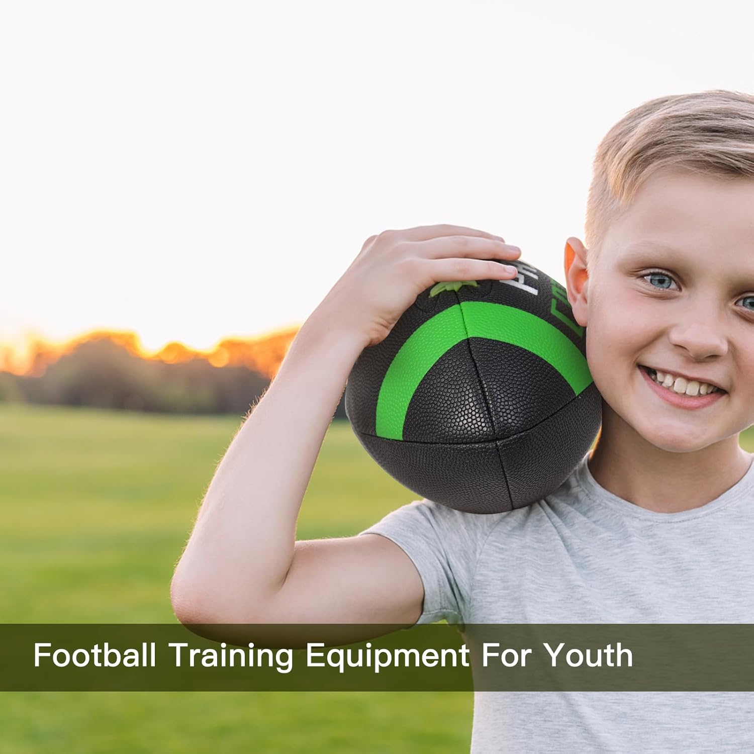 PassCatch Training Football, Composite Fatherless Bounce Back Youth Football, Training Improving Enhance Solo Passing Catching Skills (Deflated)