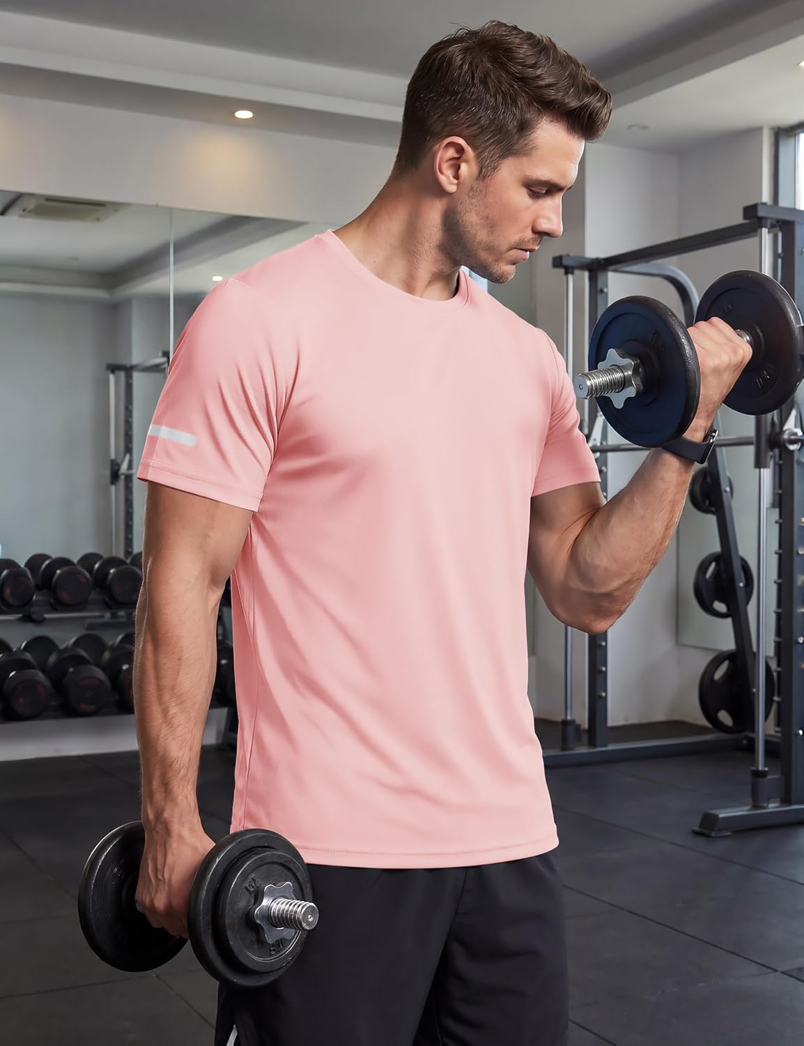 TACVASEN Men's Workout Shirts Short Sleeve Dry Fit Athletic T-Shirts UPF 50+ Running Gym Tshirts Swim Sun Shirt