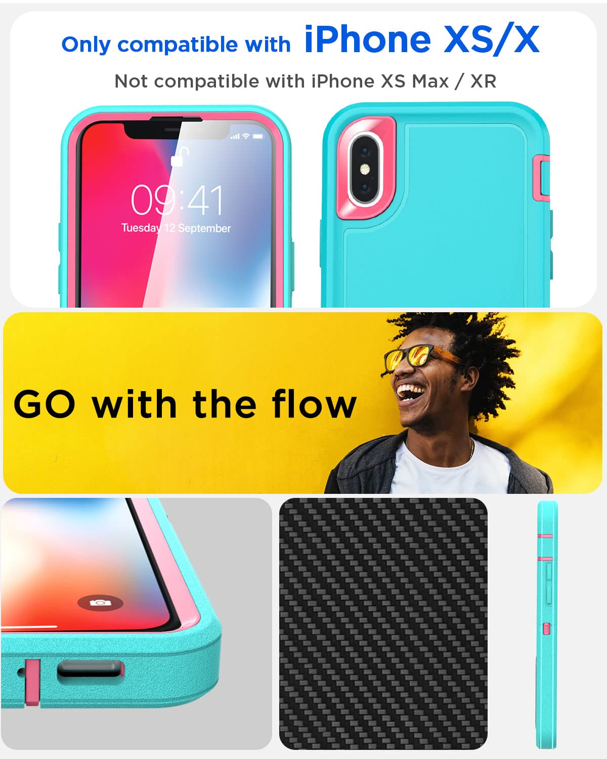 Amazon.com: AICase for iPhone X/XS Case Built-in Kickstand with
