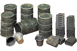 Tamiya Models Oil Drums/Jerry Cans/Buckets 1/35 Scale Diorama Accessories