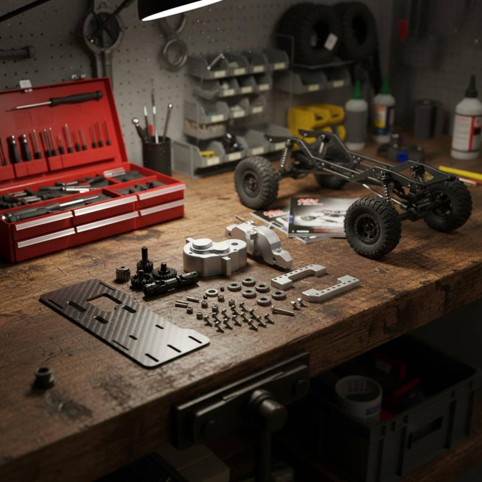 Baoblaze Kit Cambio Anteriore per Auto Radiocomandata Trasmissione Motore Anteriore Ingranaggi Metallo Durevole con Ingranaggi di Precisione Adatto a Controllo