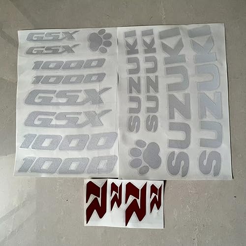 Miniatura 3 de Adhesivos para ruedas de motocicletas Suzuki GSXR, impermeables, reflectantes, delanteras y traseras, llanta interior personalizada (rojo+1000)