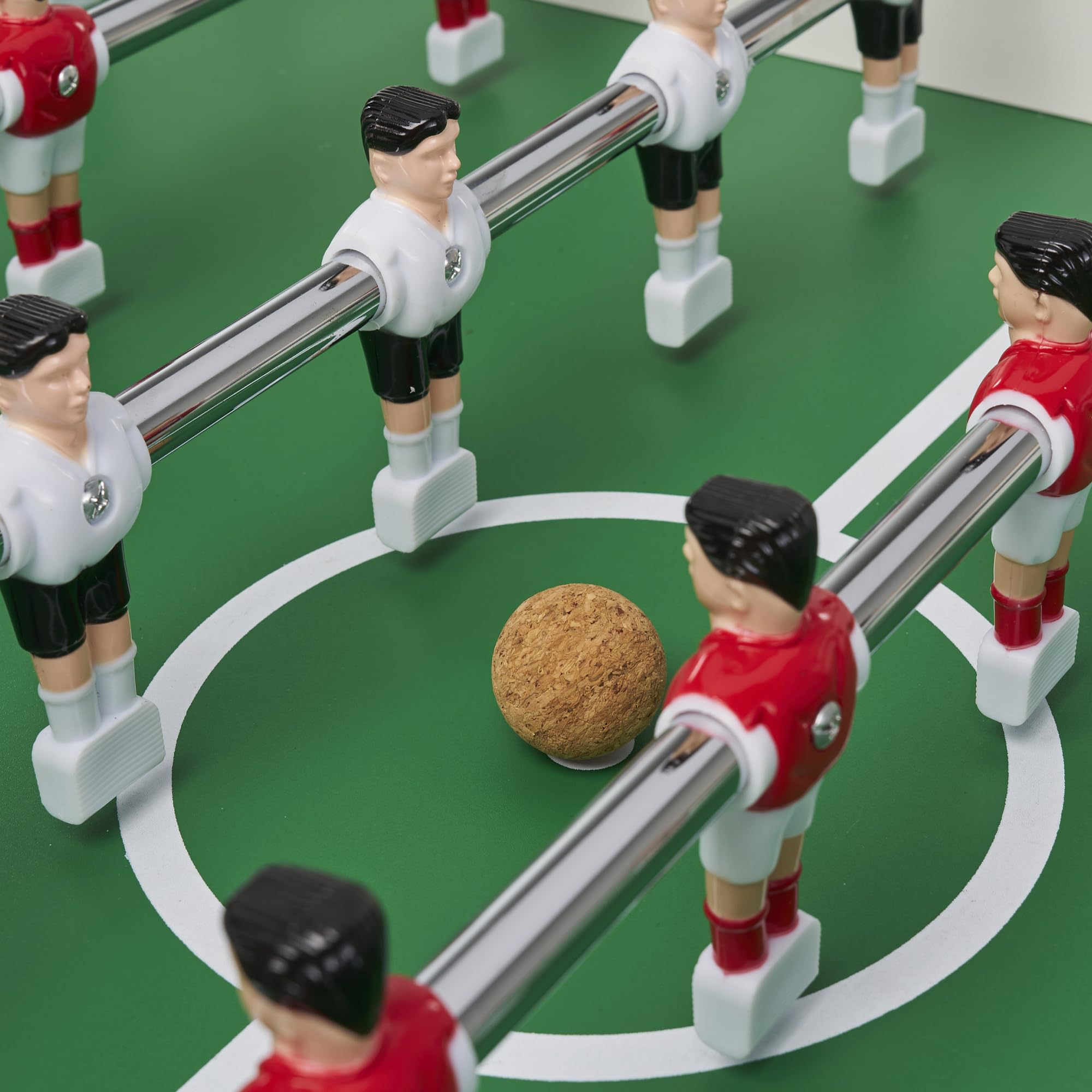 Baby Foot Teen & Adulti - Bianco/Legno - 3 palle di sughero - 2-4 Giocatori