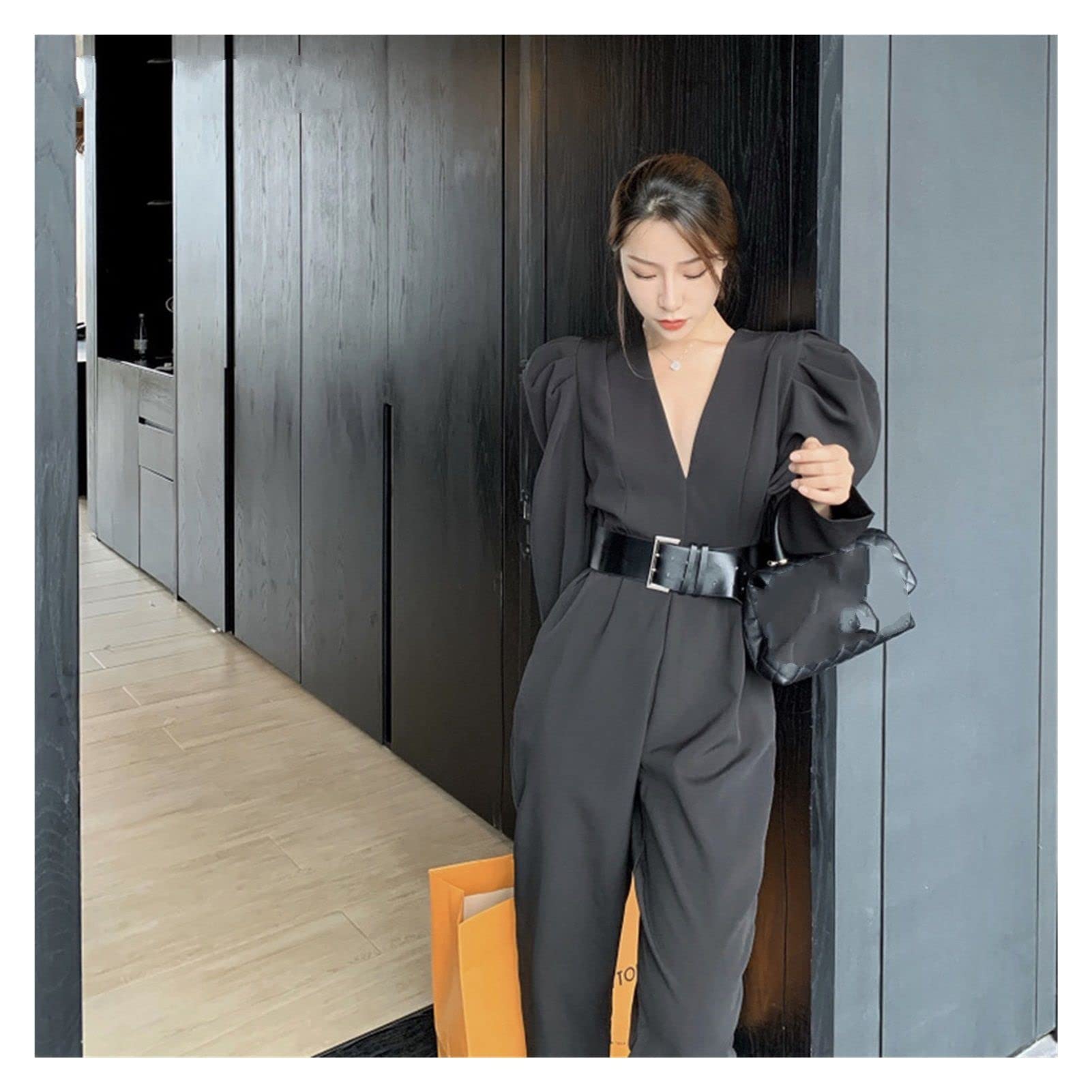 Amazon.co.jp: レトロなソリッドカラー女性のボディスーツ