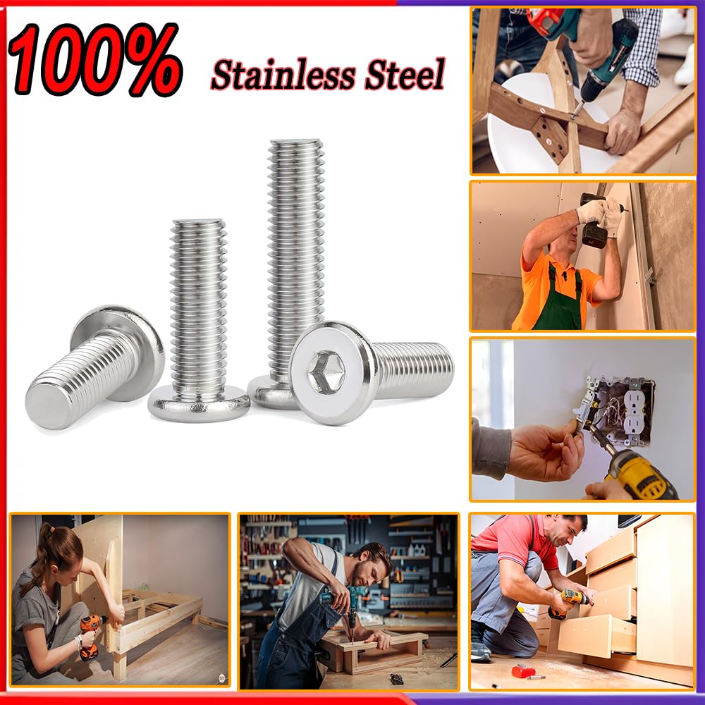 Stainless Steel Socket Head Screws - 50PCS -6