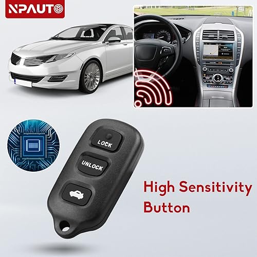 Miniatura 5 de NPAUTO Llavero de repuesto, compatible con Toyota Camry 2002 2003 2004 2005 2006, Toyota Solara 2002 2003  Llaveros de automóvil con control remoto
